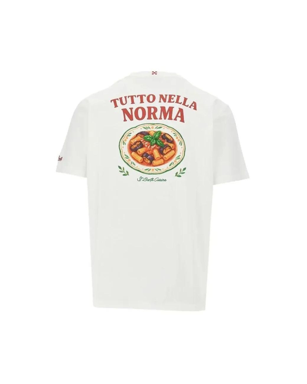 Mc2 Saint Barth White St. Barth Cuisine Print T-Shirt for men