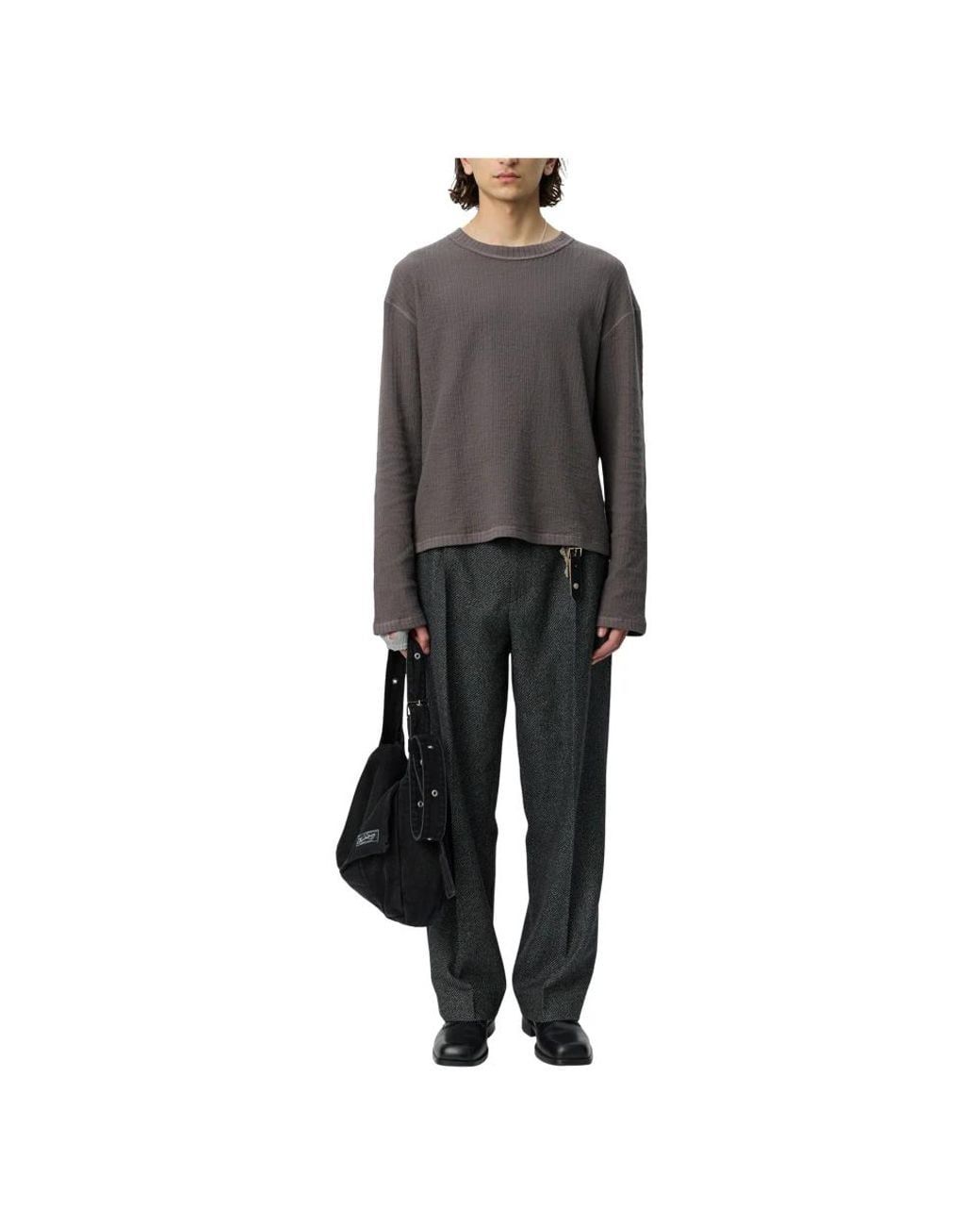 mfpen Black Round-Neck Knitwear for men