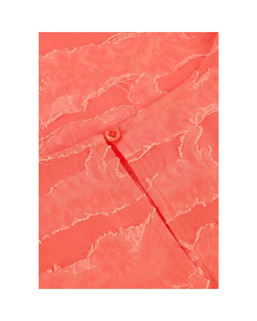 Object Kleedjes ,Oranje ,Denim Oranje Midi Jurk Met 3/4 Mouwen in het Red