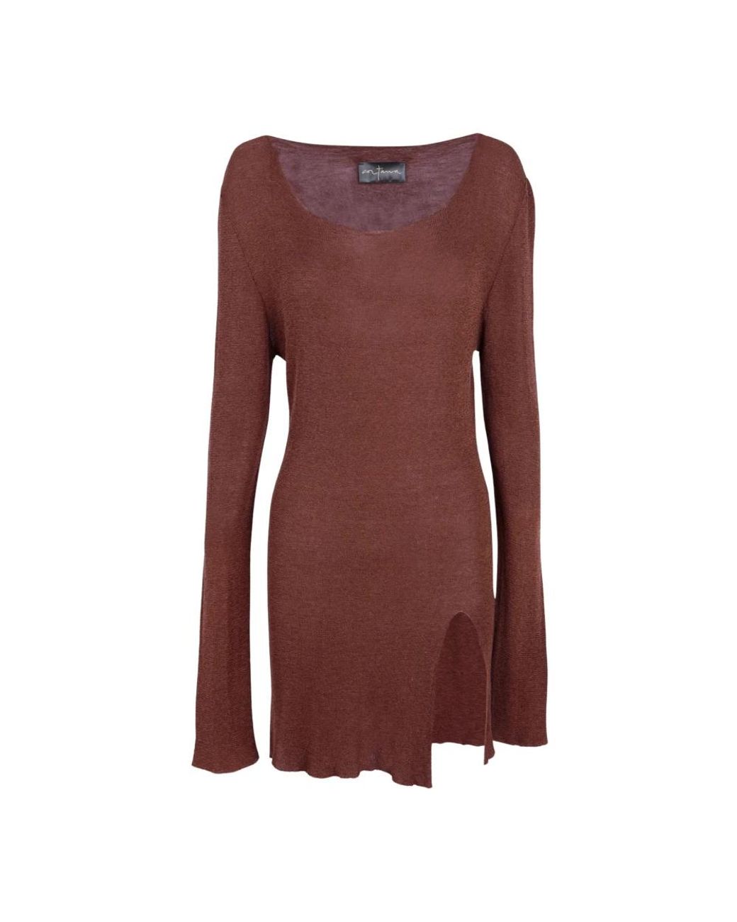 Cortana Purple Round-Neck Knitwear