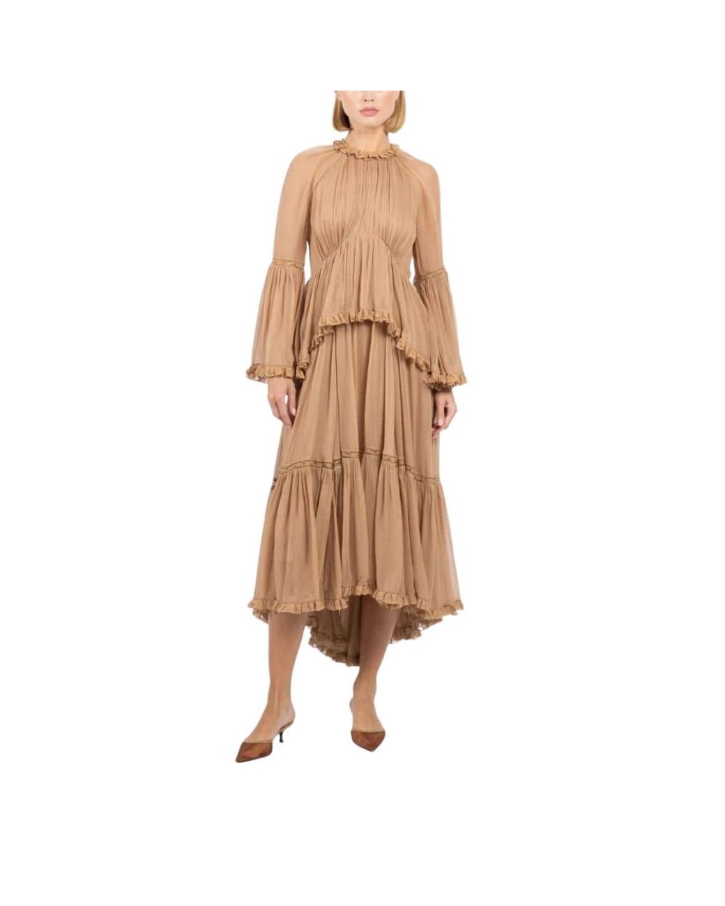 Zimmermann Kleedjes ,Bruin ,Bruine Elegante Jurk in het Brown