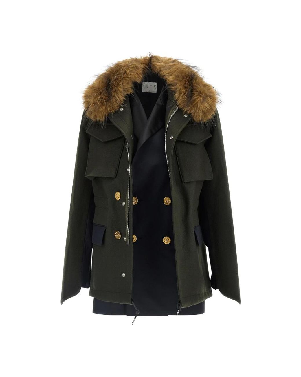 Sacai Black Winter Jackets