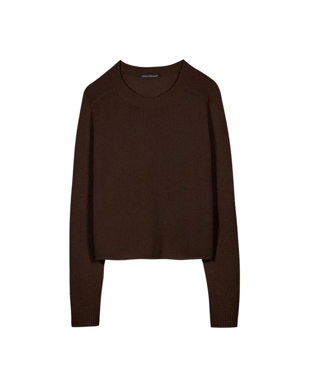 Luisa Cerano Brown Round-Neck Knitwear