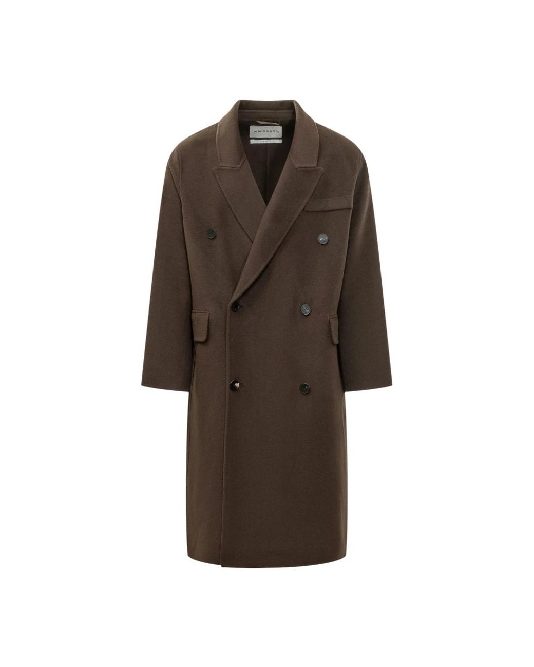 Amaranto Brown Double-Breasted Coats for men