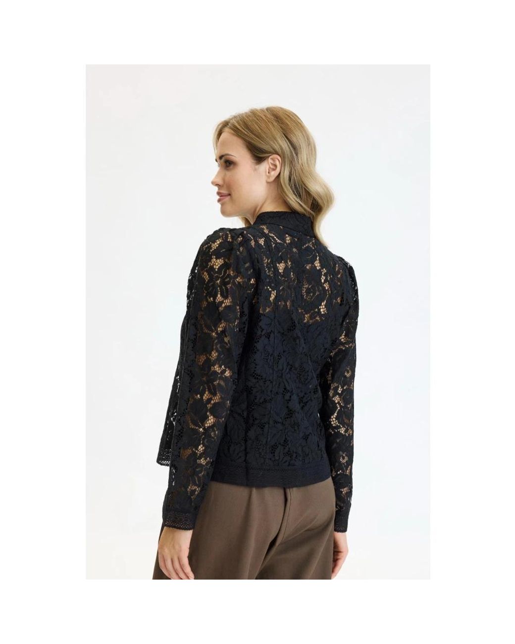 Blouses iN FRONT de color Black