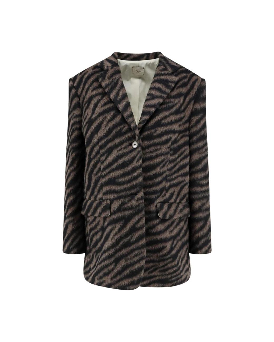Alysi Maxi Blazer Jungle in het Black