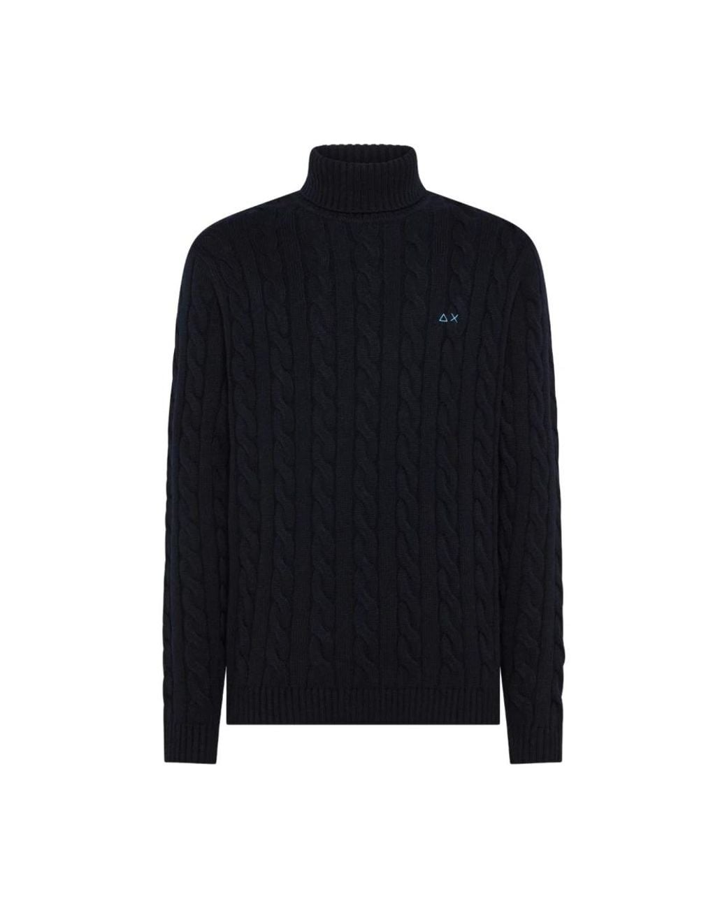 Sun 68 Black Turtlenecks for men