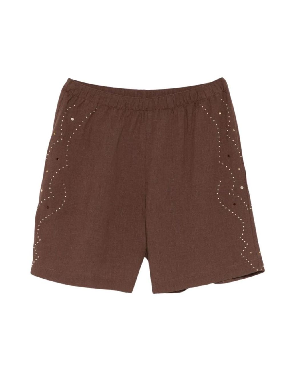 VENUJA Brown Casual Shorts