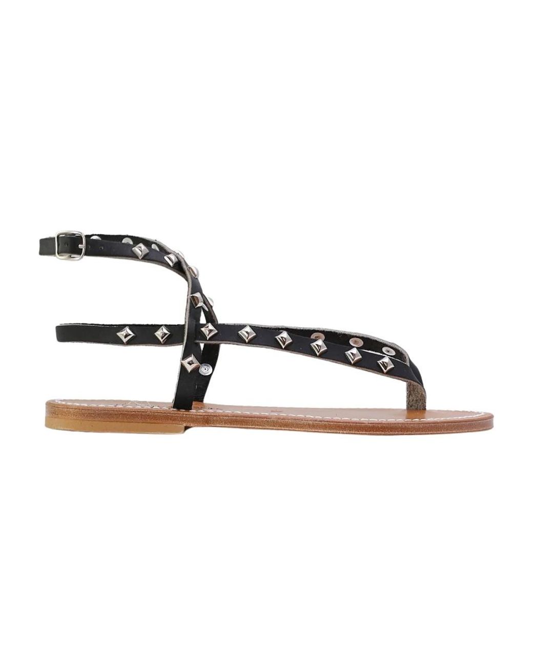 K. Jacques Brown Flat Sandals