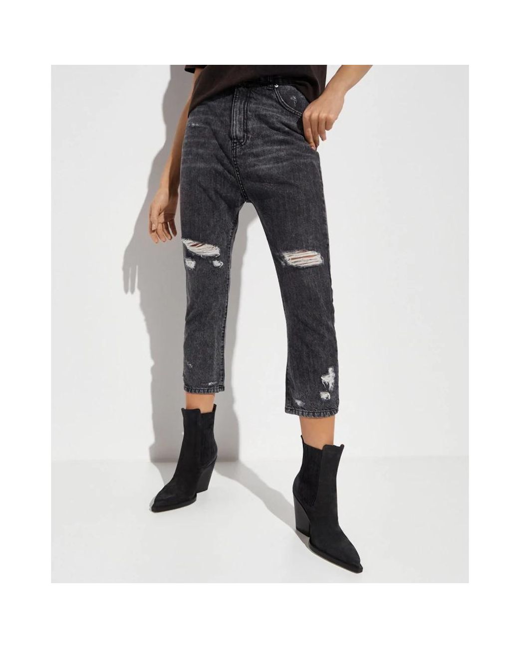 SER.O.YA Gray Cropped Jeans