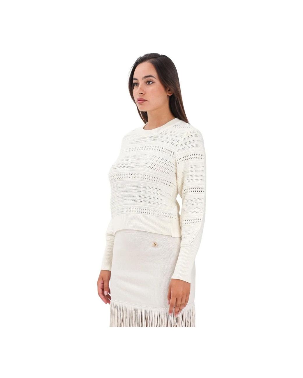 Round-Neck Knitwear Akep en coloris White