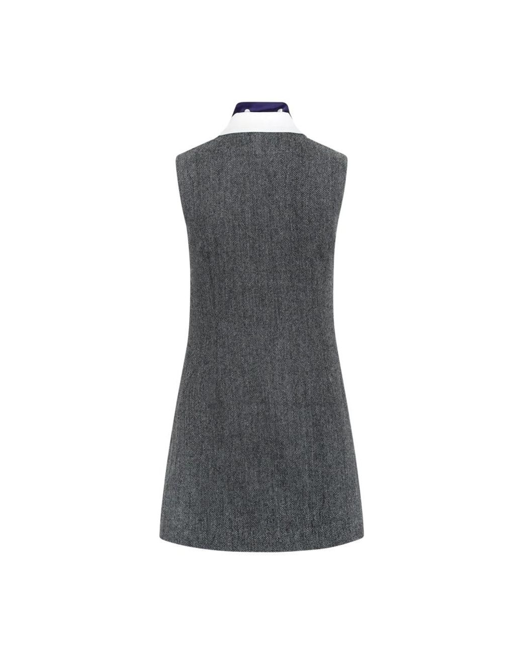 Self-Portrait Gray Short Dresses