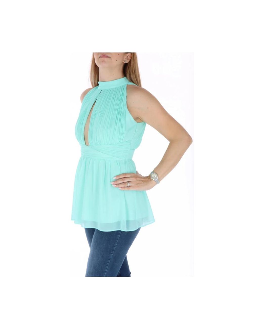 Fracomina Blue Sleeveless Tops