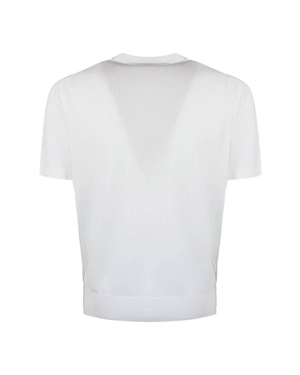 Kangra White Round-Neck Knitwear for men