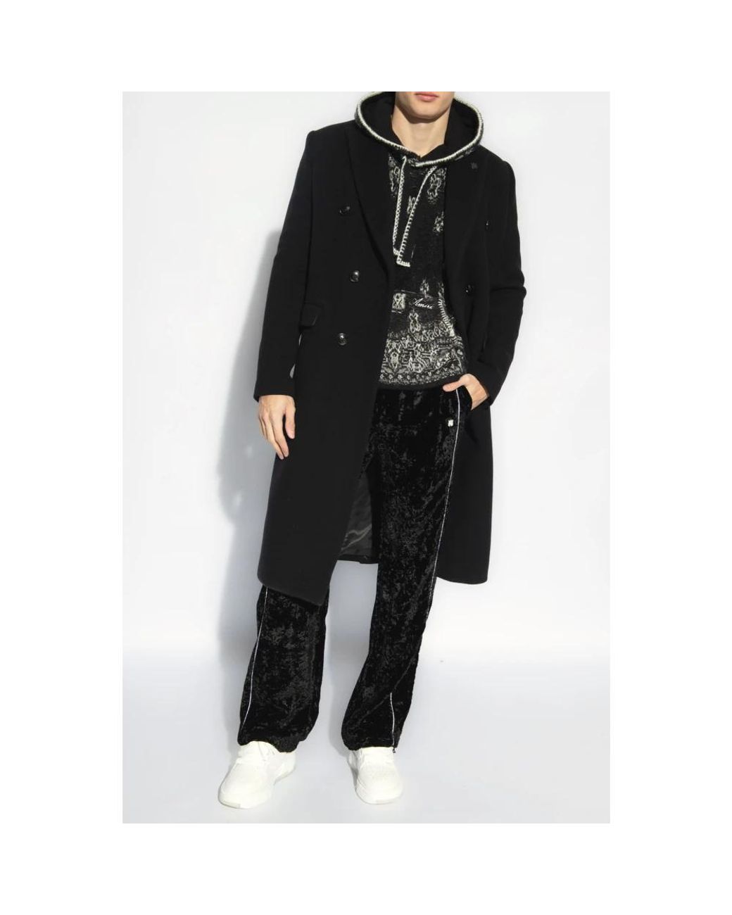 Double-Breasted Coats Amiri de hombre de color Black