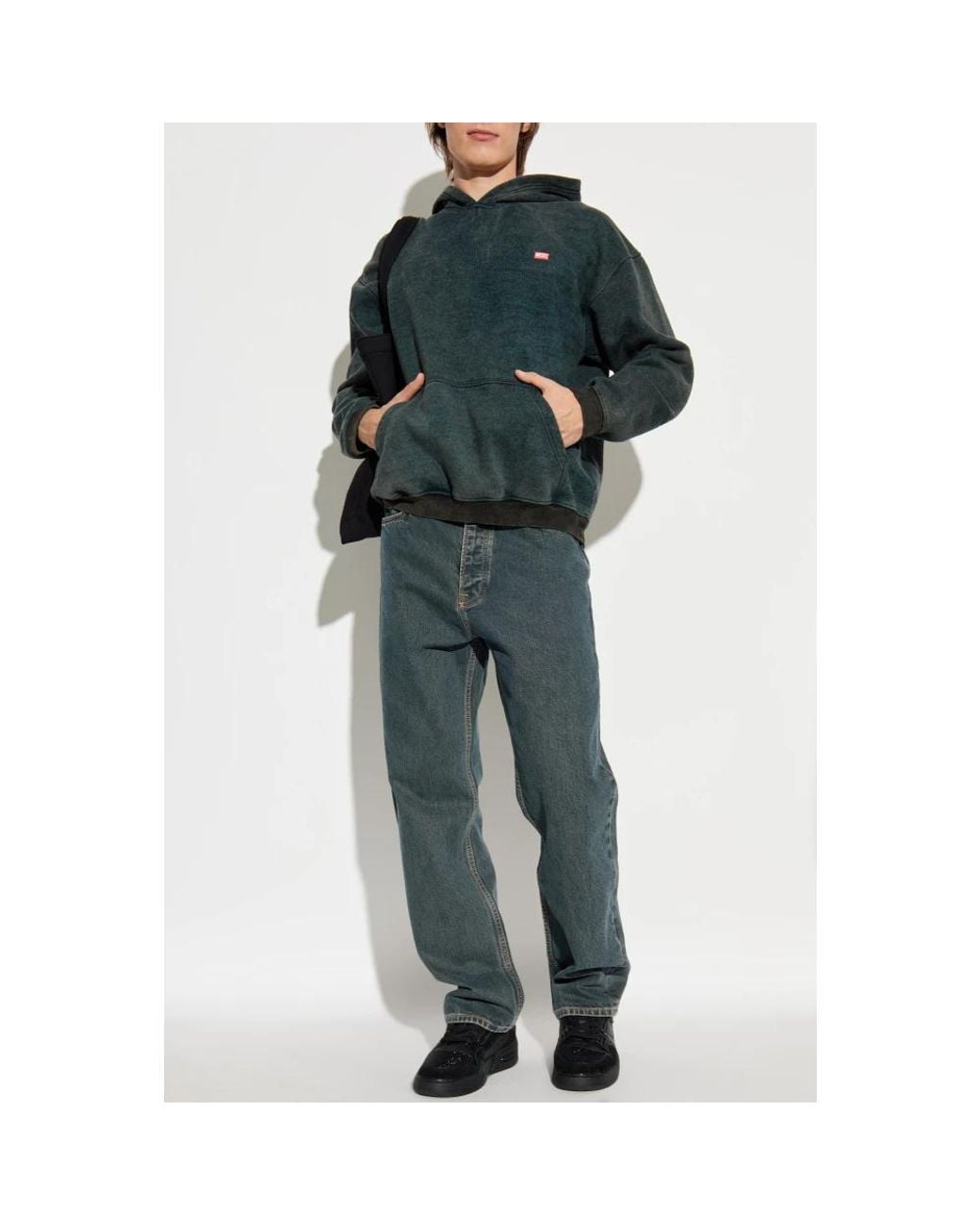 DIESEL Green Hoodies for men