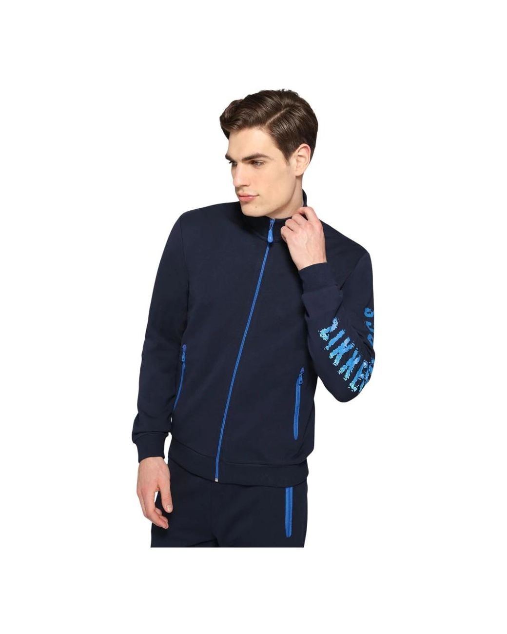 Bikkembergs Blue Zip-Throughs for men