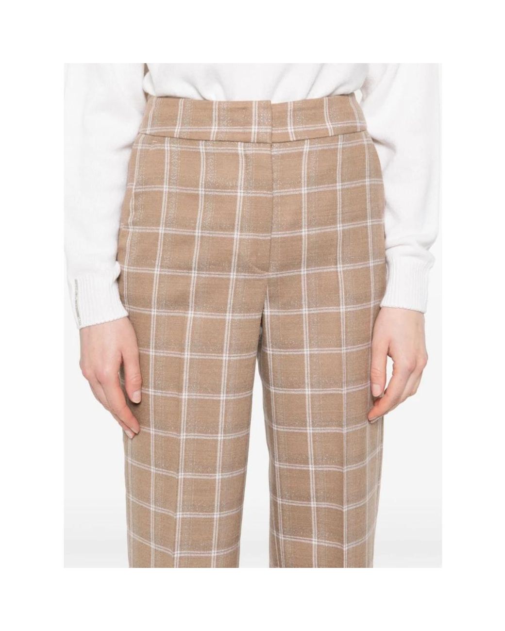 Peserico Natural Slim-Fit Trousers