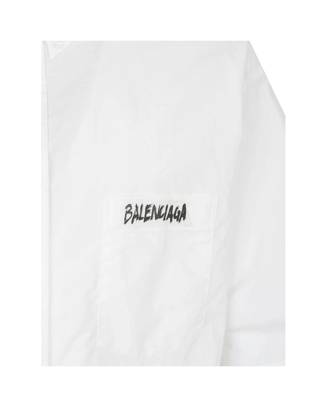 Balenciaga White Short Sleeve Shirts for men