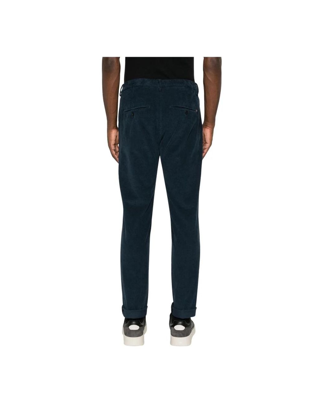 Dondup Blue Slim-Fit Trousers for men