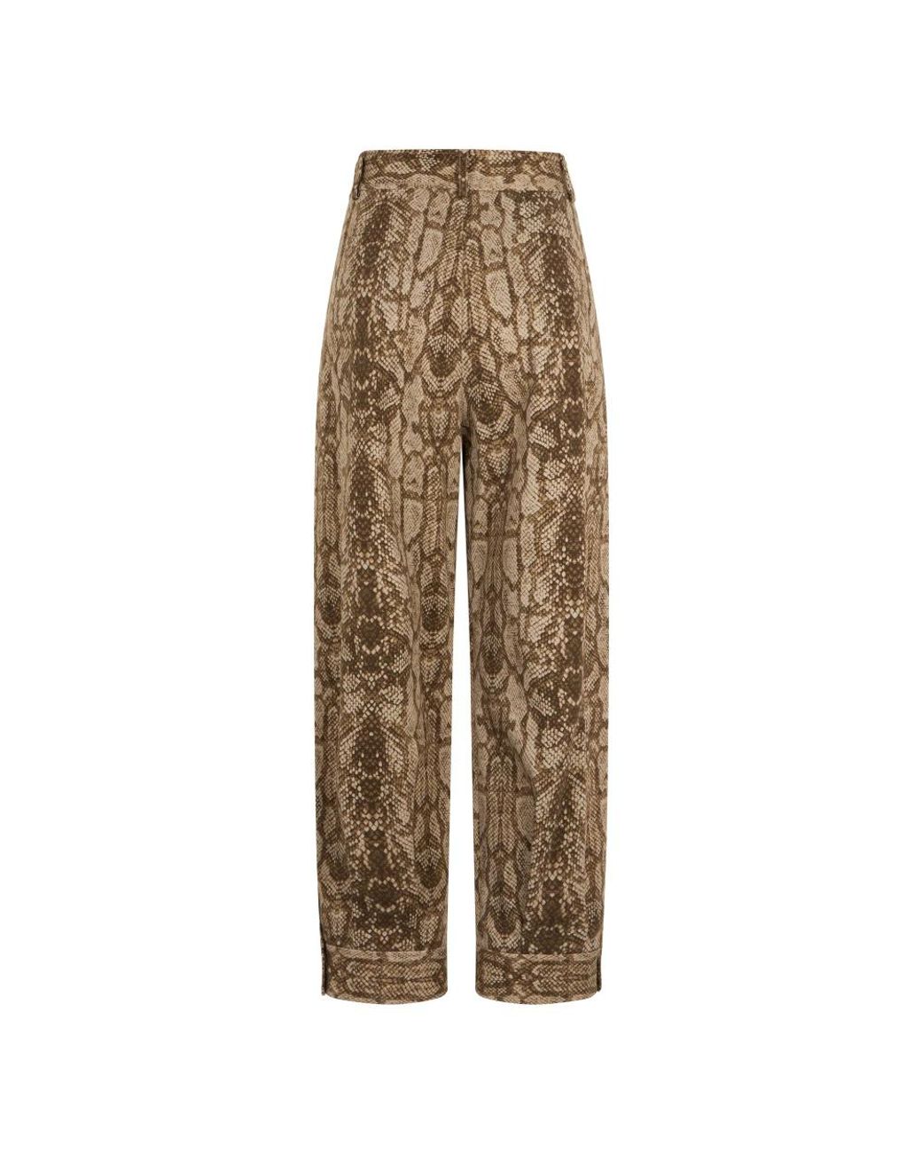 Alberta Ferretti Natural Wide Trousers