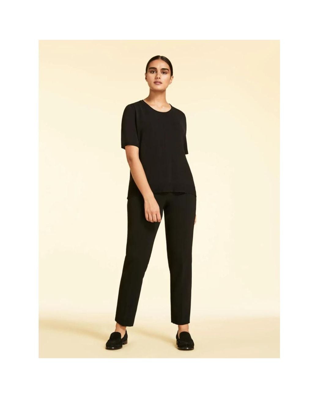 Marina Rinaldi Black Slim-Fit Trousers