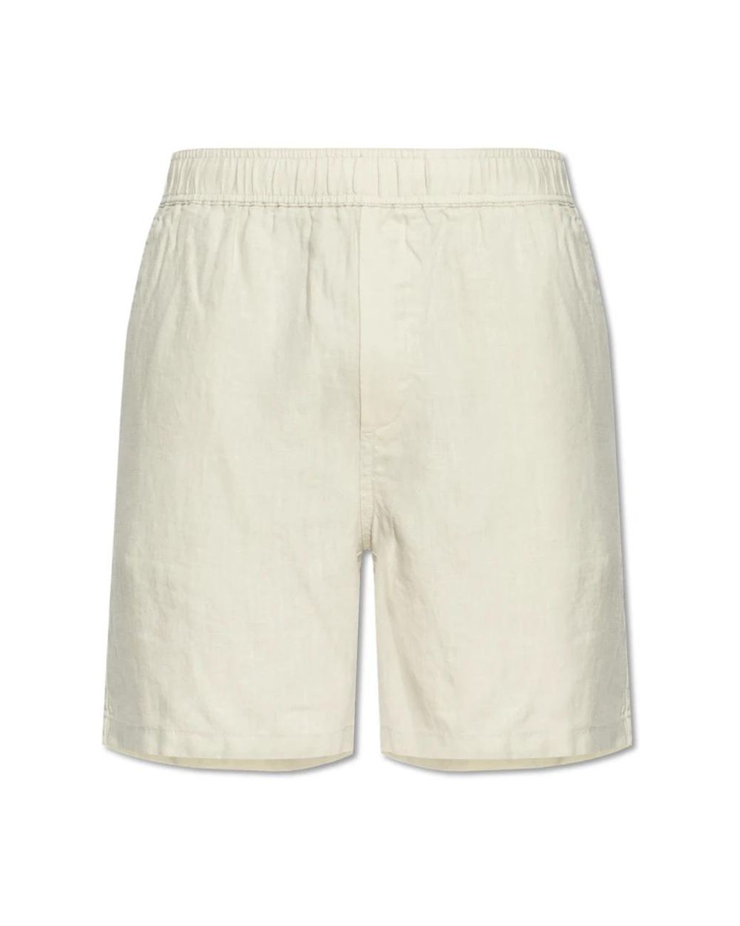 Samsøe & Samsøe Korte Broeken ,Grijs ,Linnen Shorts Sajabari in het Natural voor heren