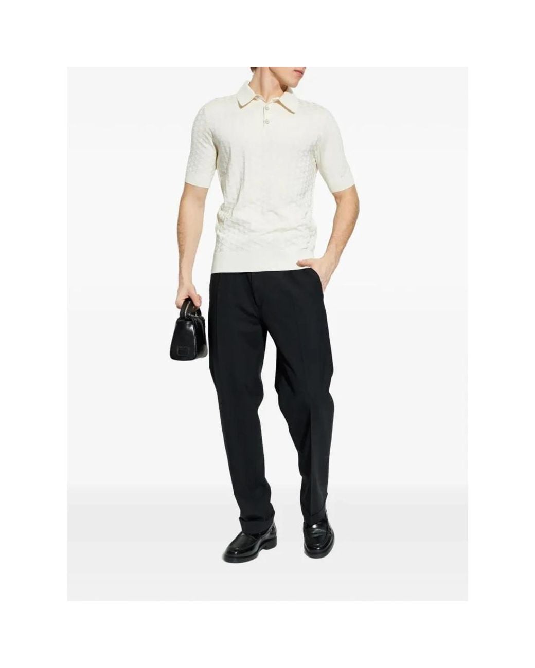 Dolce & Gabbana White Round-Neck Knitwear for men