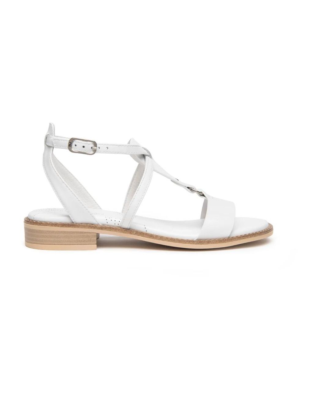 Nero Giardini White Flat Sandals