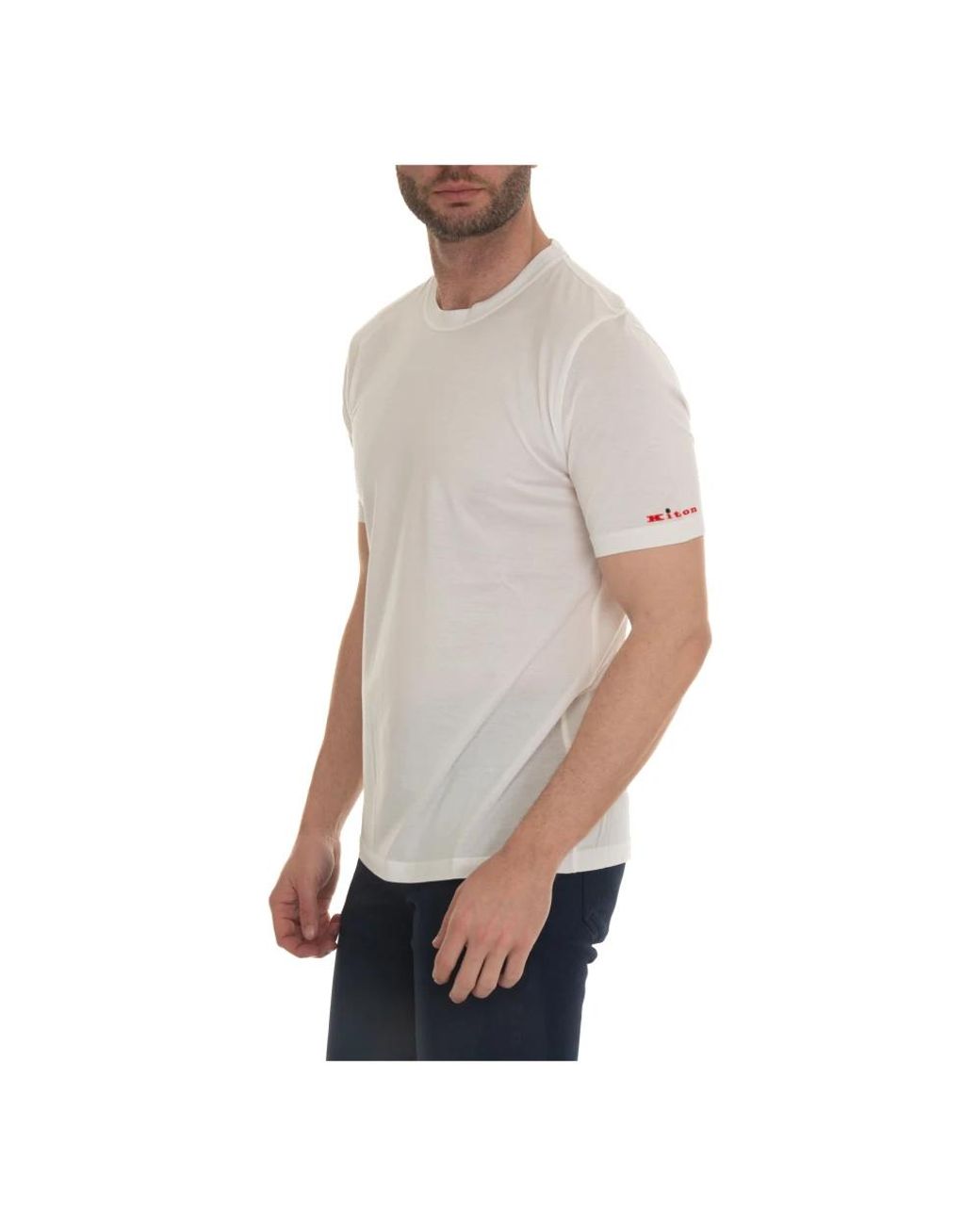 T-Shirts Kiton de hombre de color White