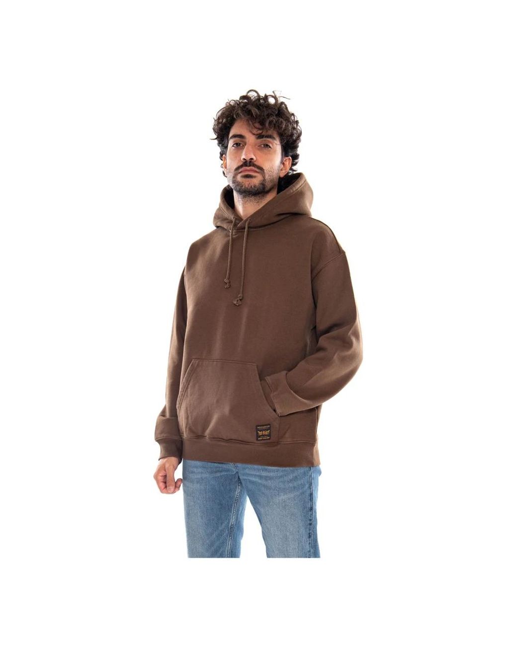 Levi's Hoodies & Sweatvesten ,Bruin ,Katoen Workwear Po Hoodie in het Brown voor heren