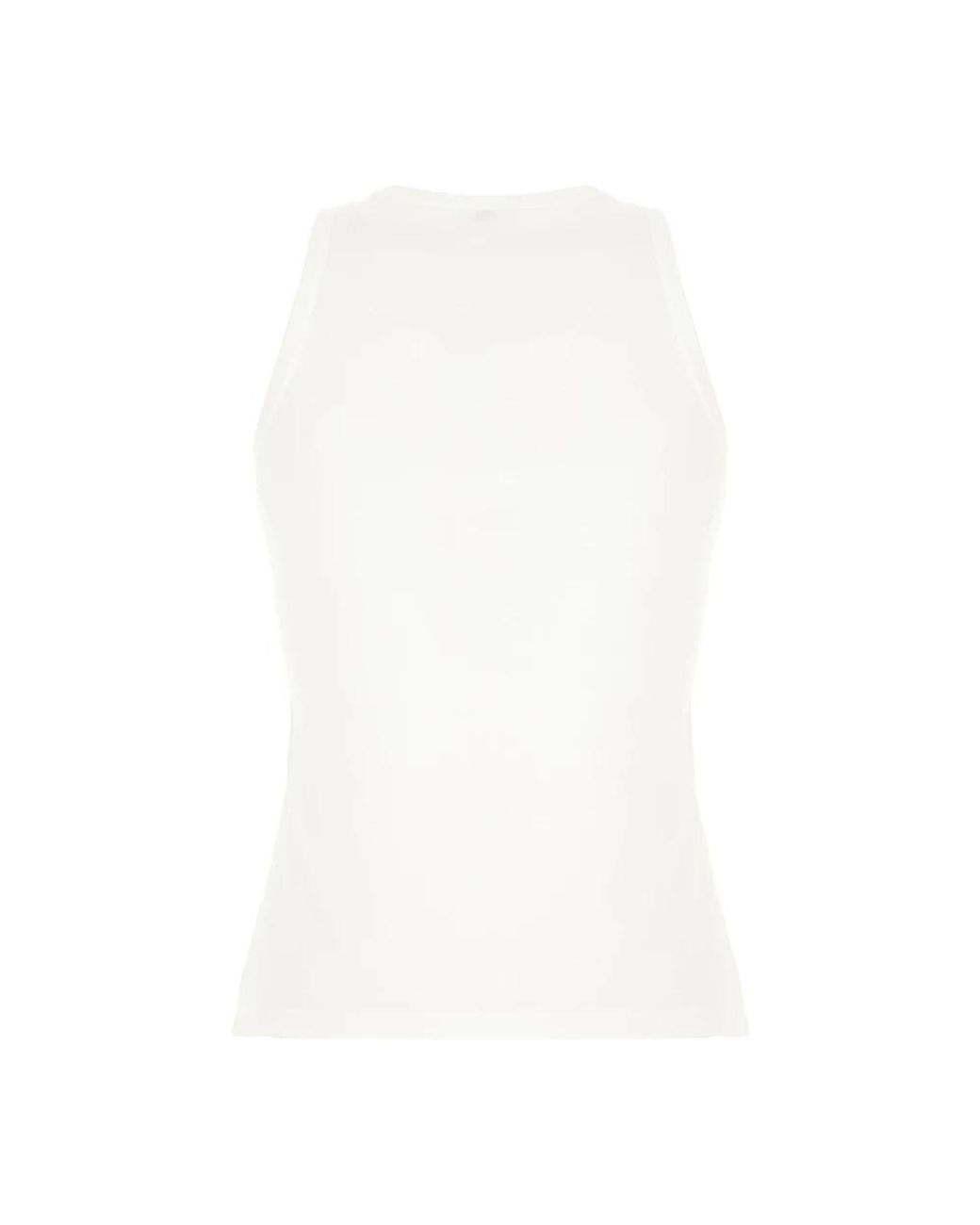 Saint Laurent White Sleeveless Tops