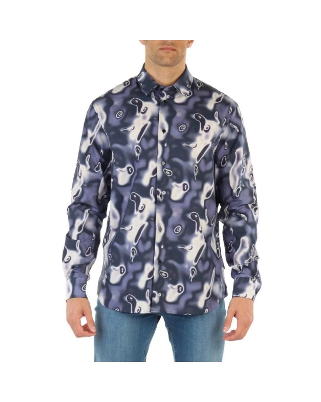 Trussardi Blue Casual Shirts for men