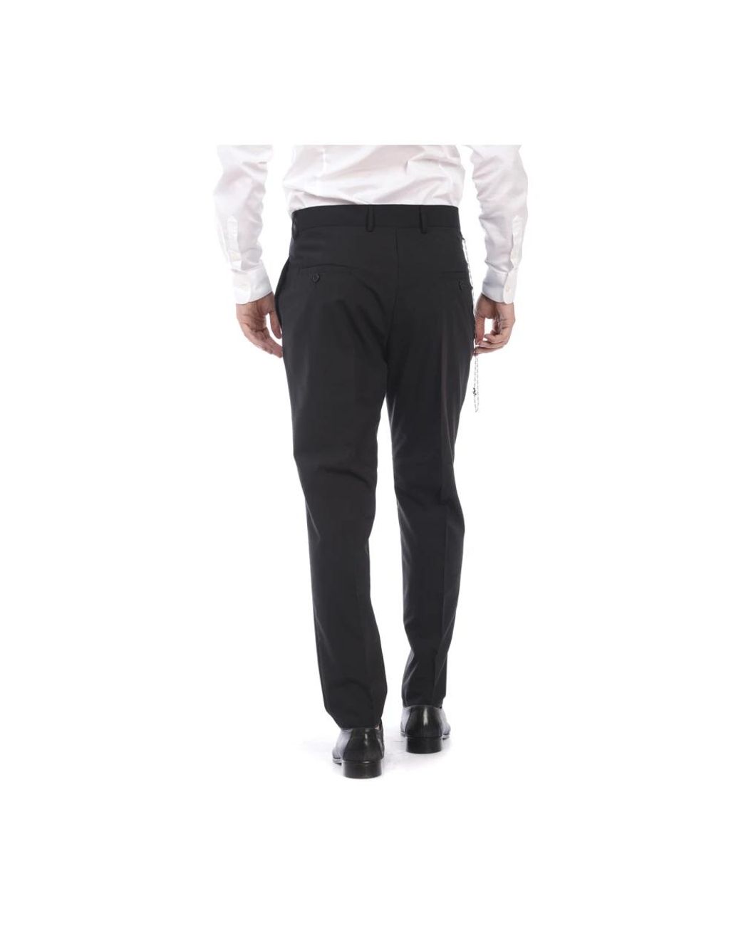 Daniele Alessandrini Black Suit Trousers for men