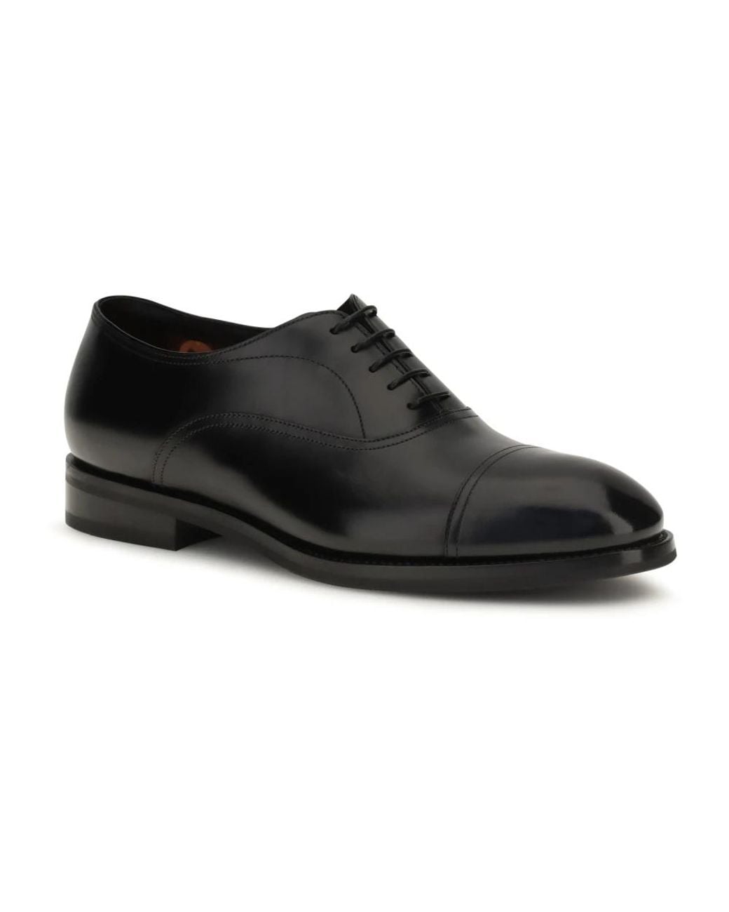Santoni Black Dress Shoes for men