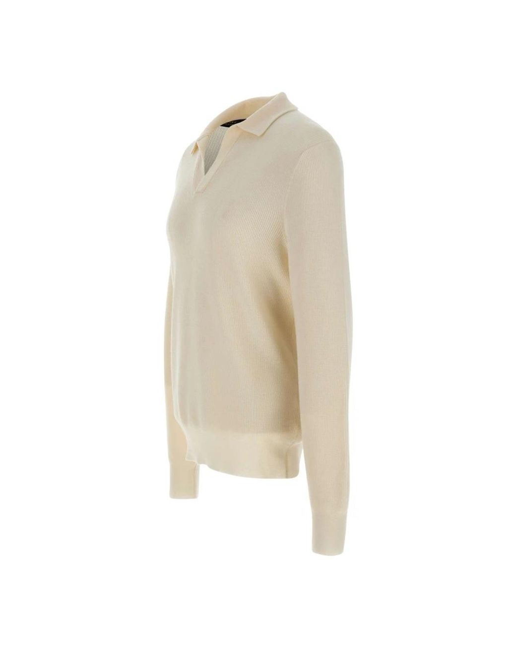 Gran Sasso White V-Neck Knitwear for men