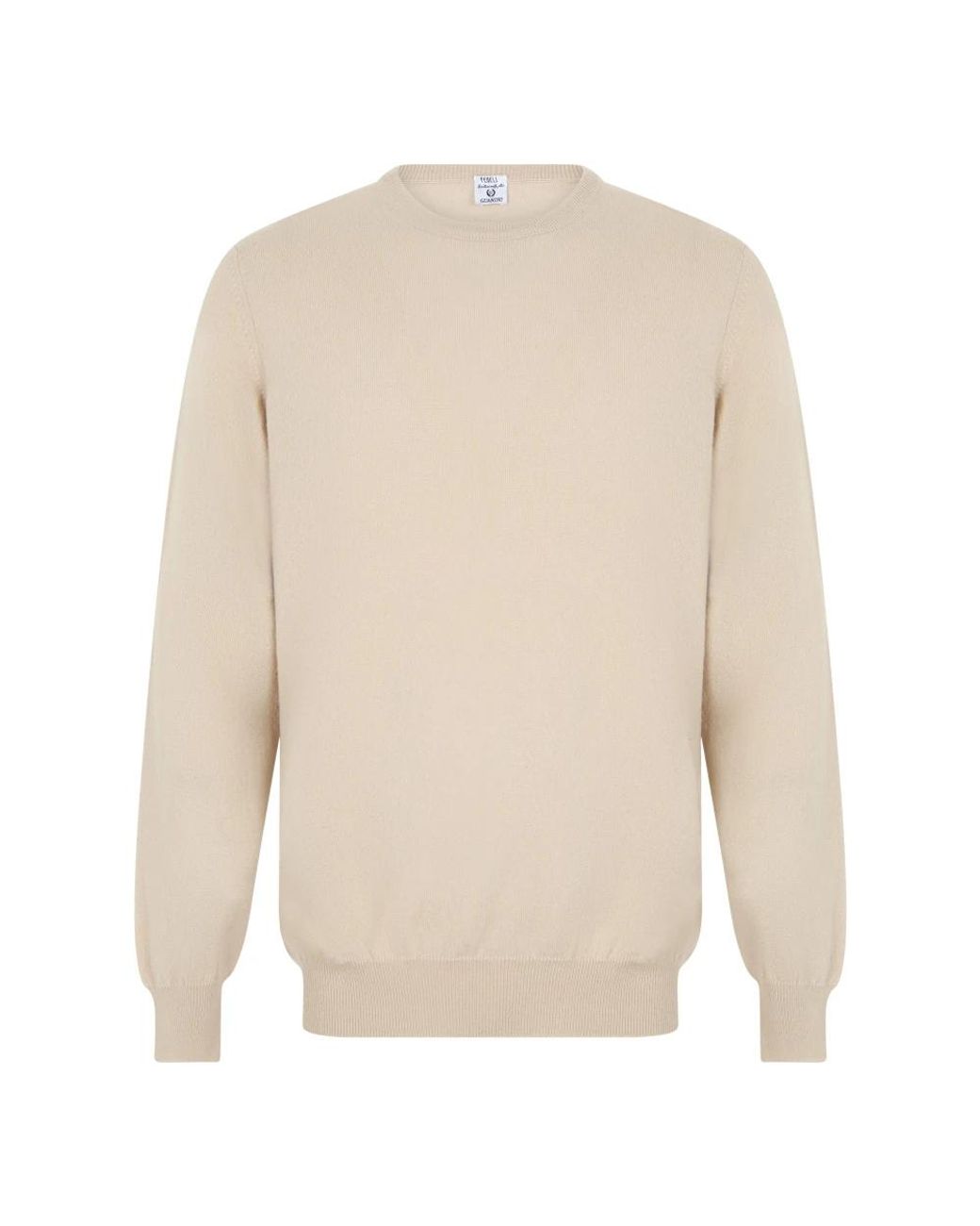 Fedeli White Round-Neck Knitwear for men