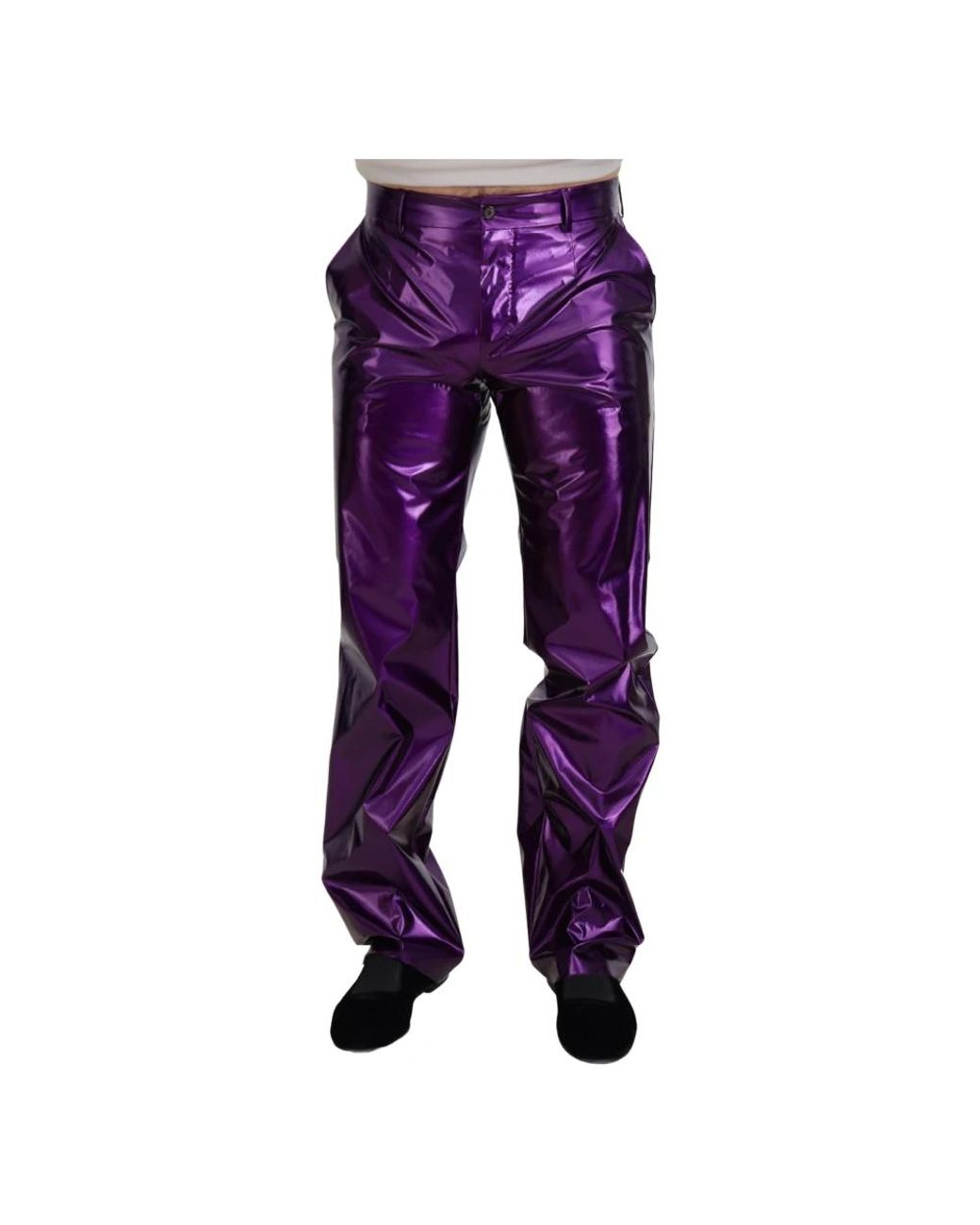 Dolce & Gabbana Purple Straight Trousers for men