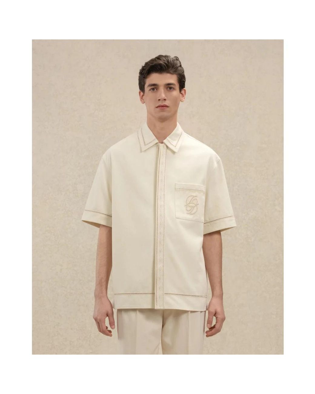 Drole de Monsieur Natural Short Sleeve Shirts for men