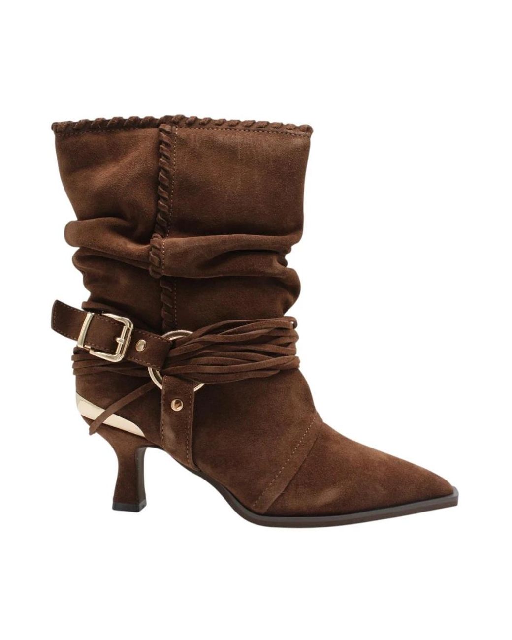 Alma En Pena. Brown Heeled Boots