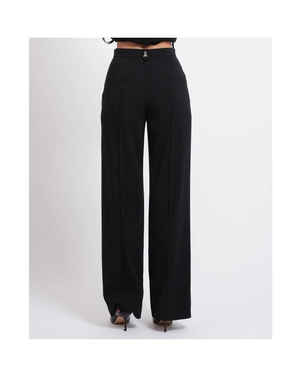 Patrizia Pepe Black Wide Trousers