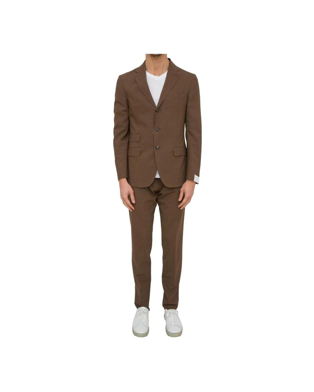Suits > suit sets > single breasted suits Eleventy pour homme en coloris Brown