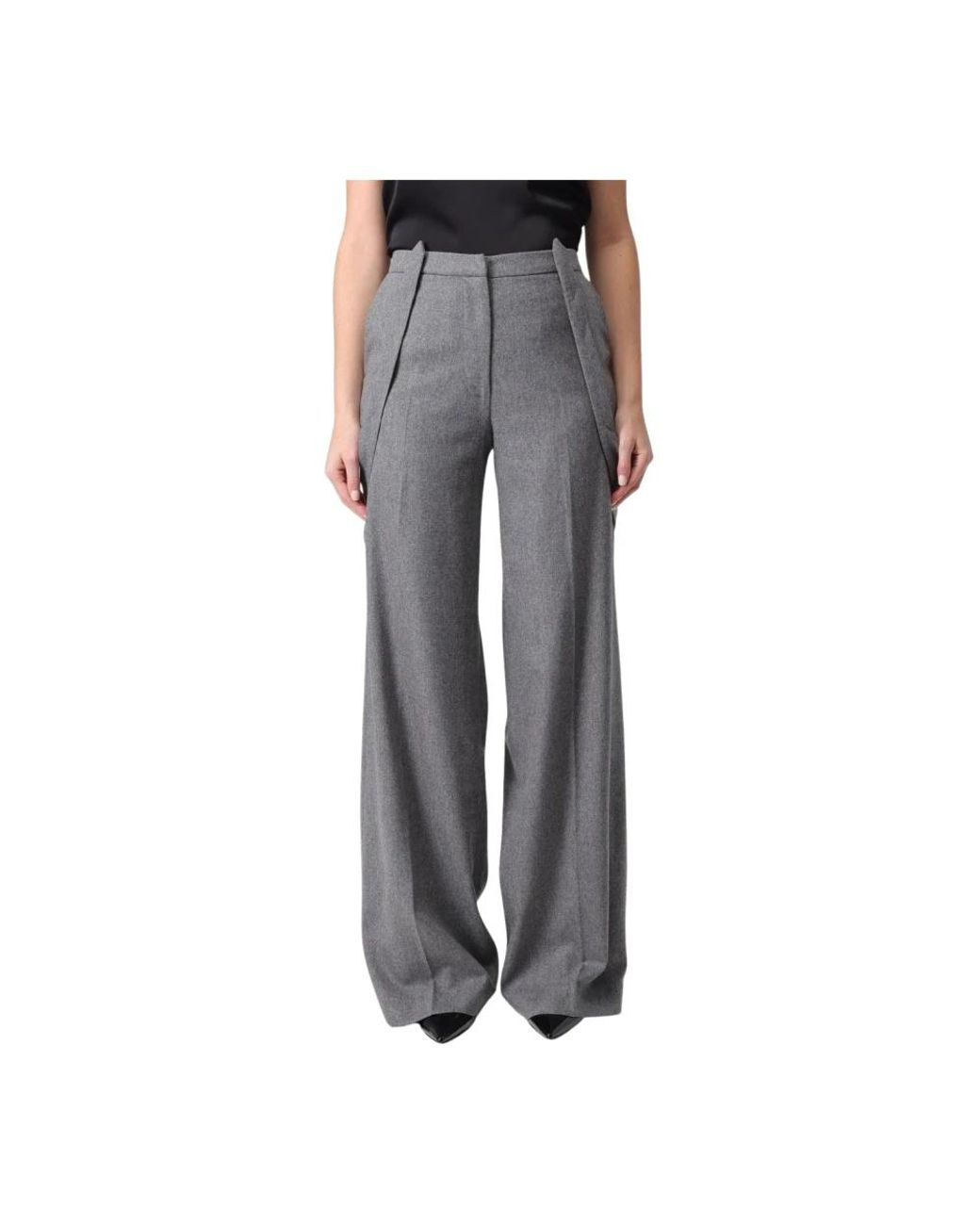 PT01 Gray Wide Trousers