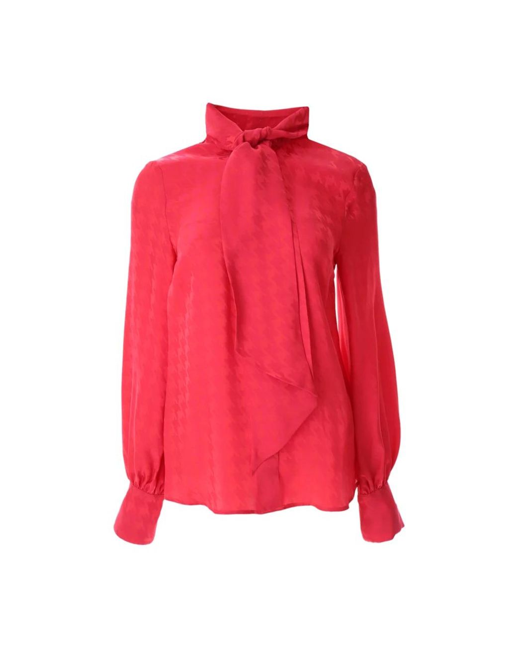 MSGM Red Jacquard-Hemd