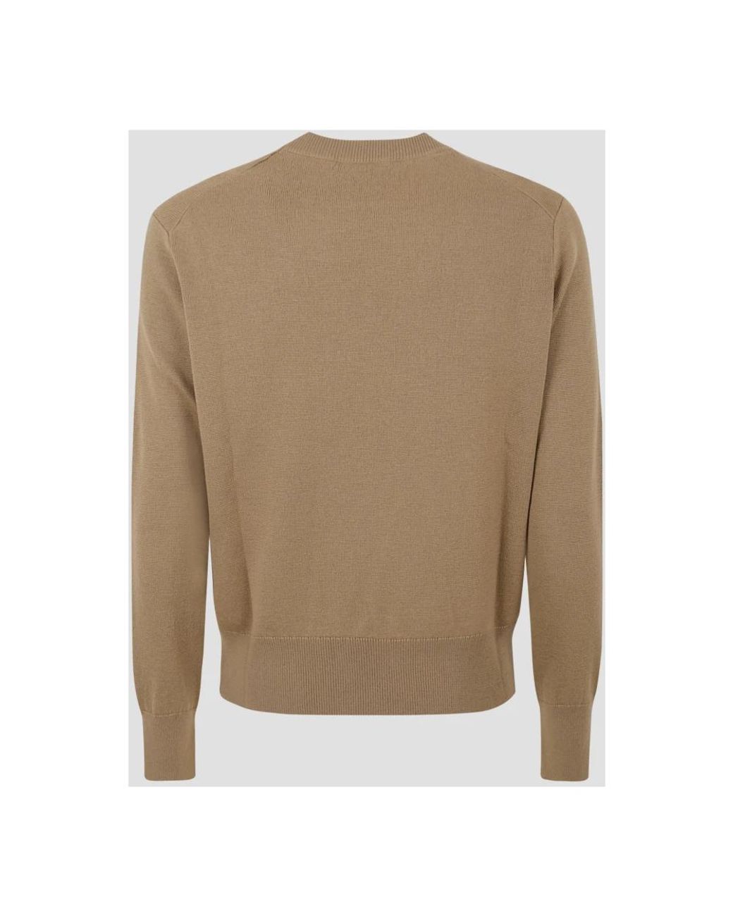 AMI Brown Round-Neck Knitwear for men