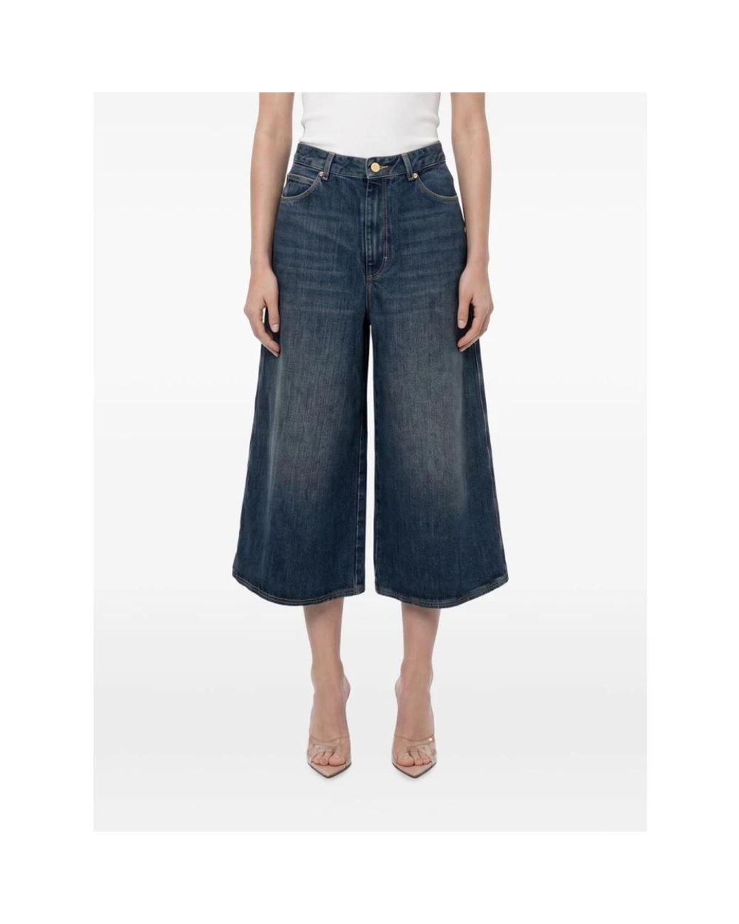 Soeur Blue Cropped Jeans