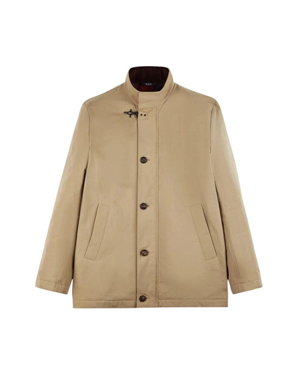 Fay Jassen ,Katoen Technical Poplin Puffer in het Natural voor heren