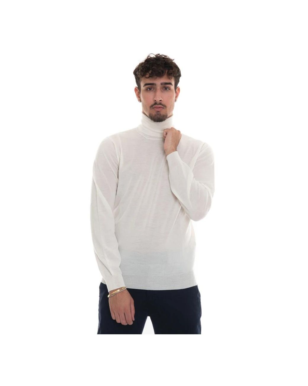 hindustrie White Turtlenecks for men