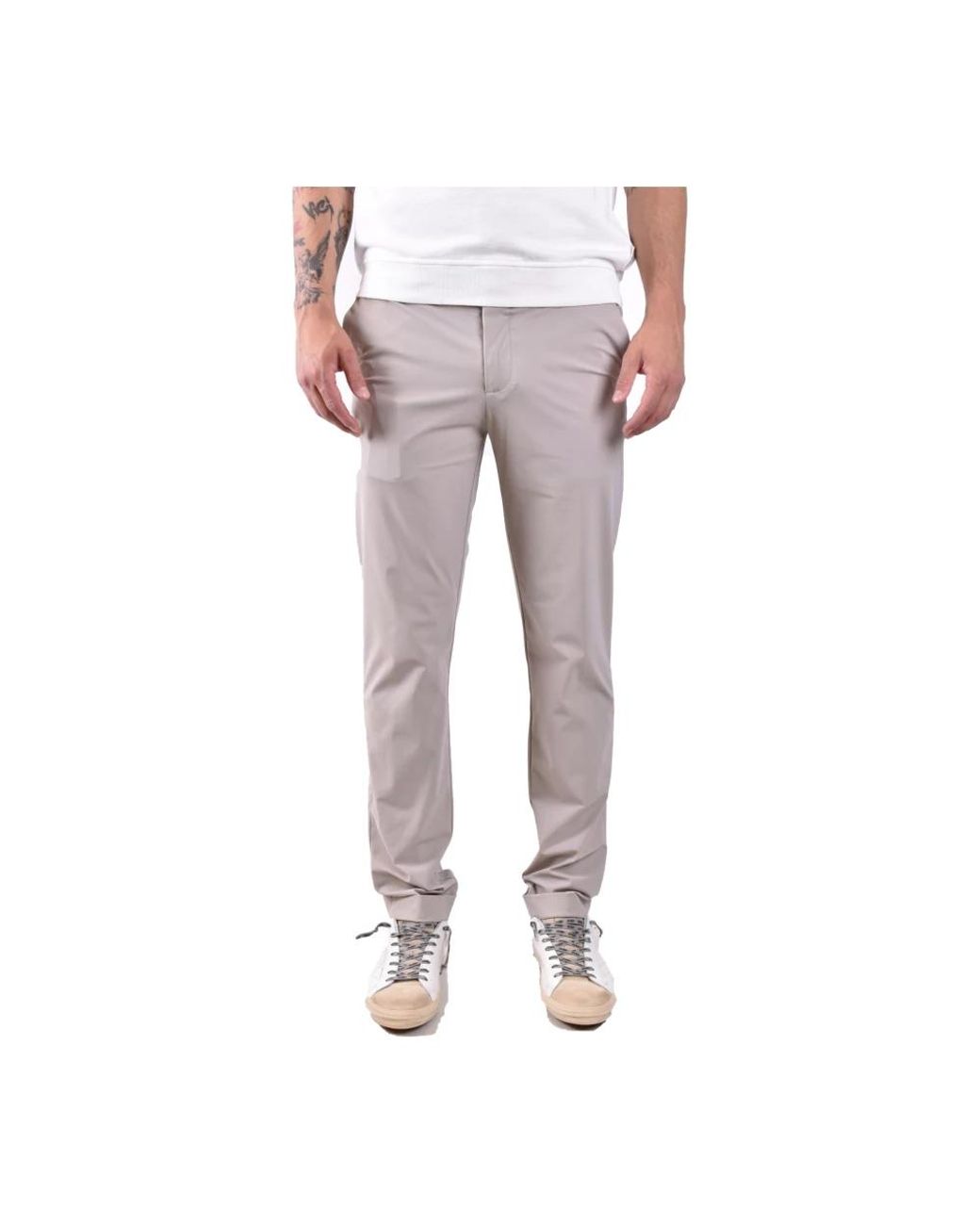 Rrd Gray Slim-Fit Trousers for men