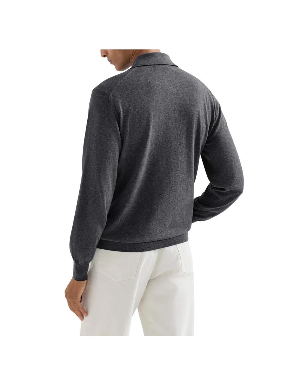 Brunello Cucinelli Gray Polo Shirts for men